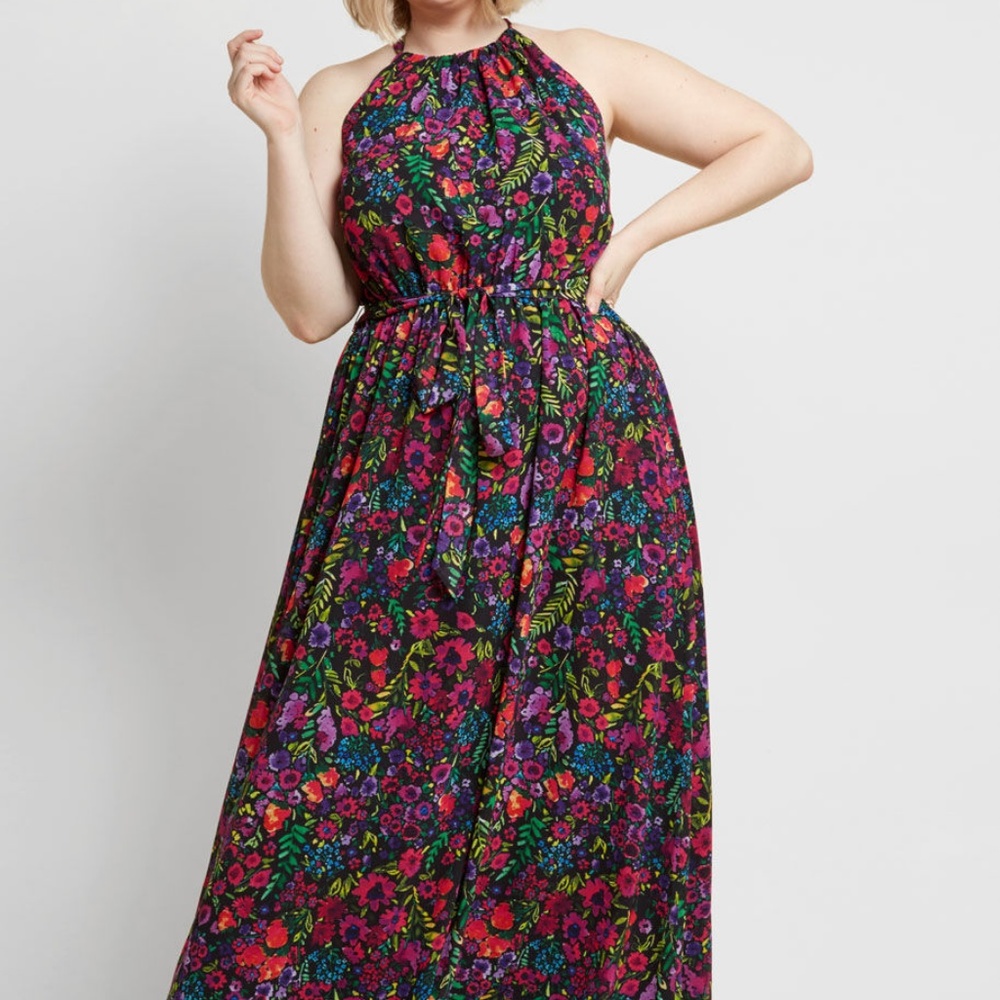 Modcloth Vibrant Floral Maxi Dress